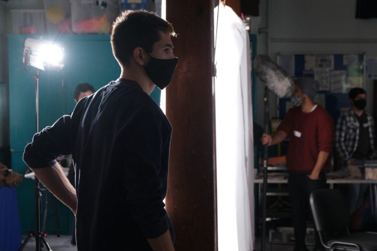 Behind the scenes of lighting on film set