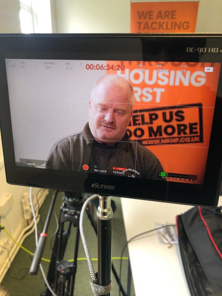Behind the scenes from MKHP social media campaign What Would You Do? Helping end homelessness in Milton Keynes